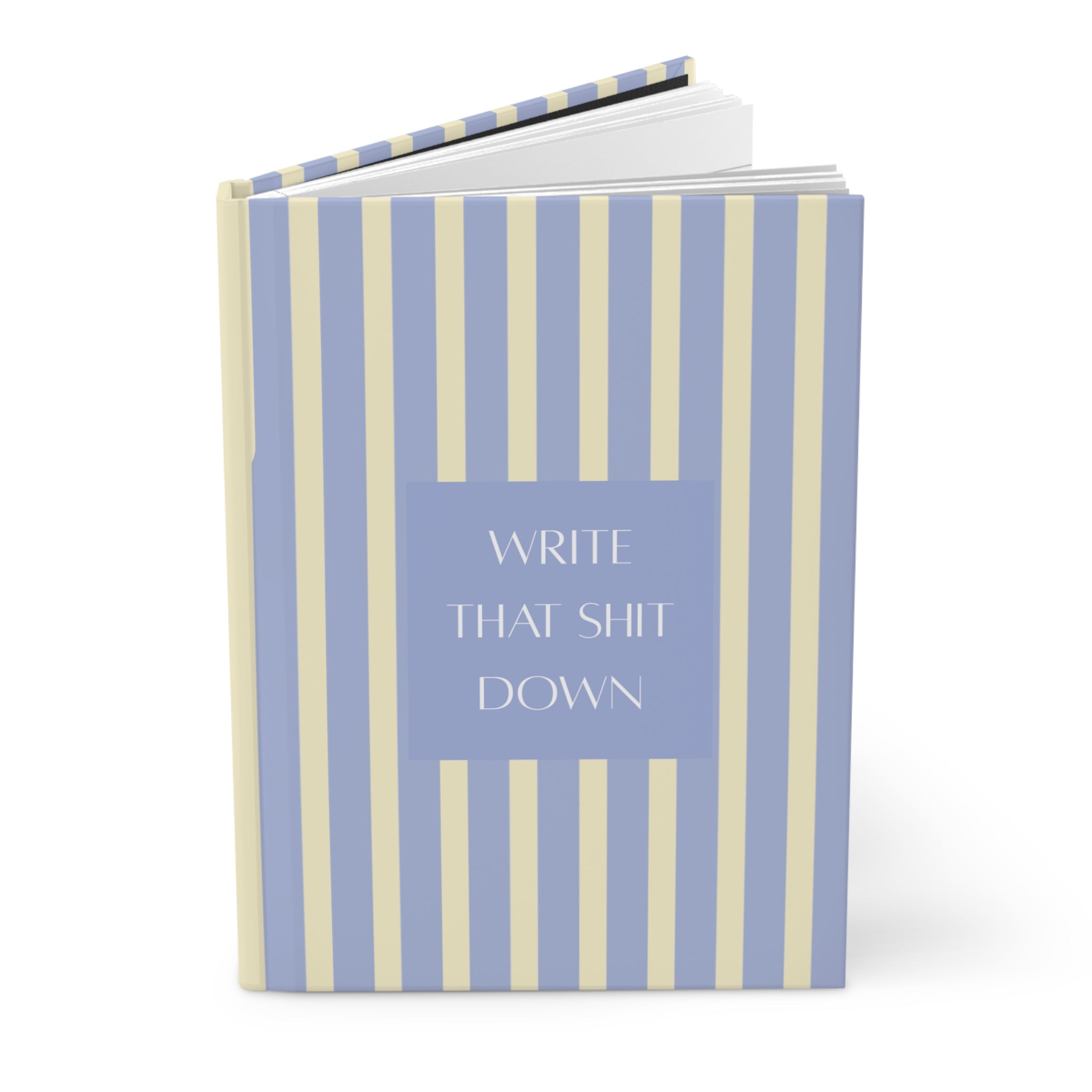 "Write That Shit Down" Striped journal